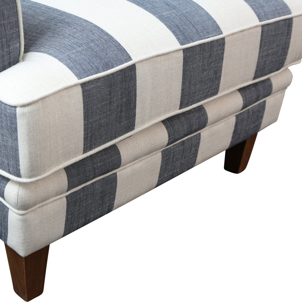 Newport Armchair In Classic Blue Stripe