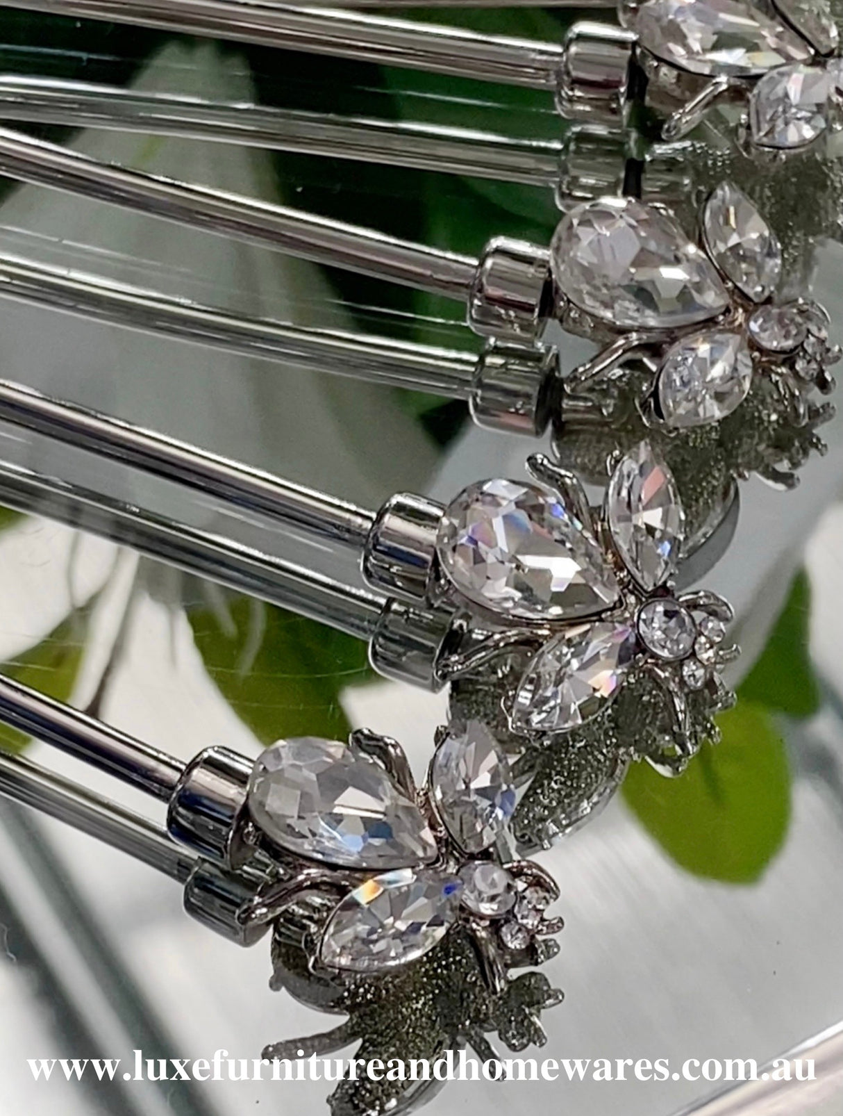 Set of Six Silver Bee Teaspoons