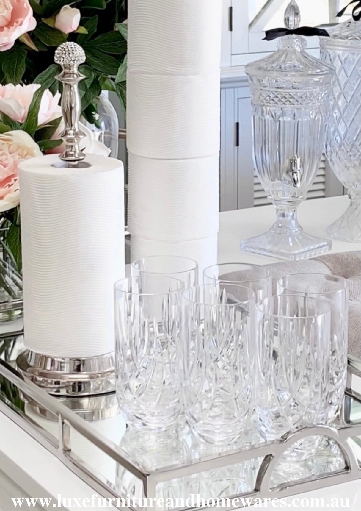 Set Of 6 Luxurious Crystal Glasses