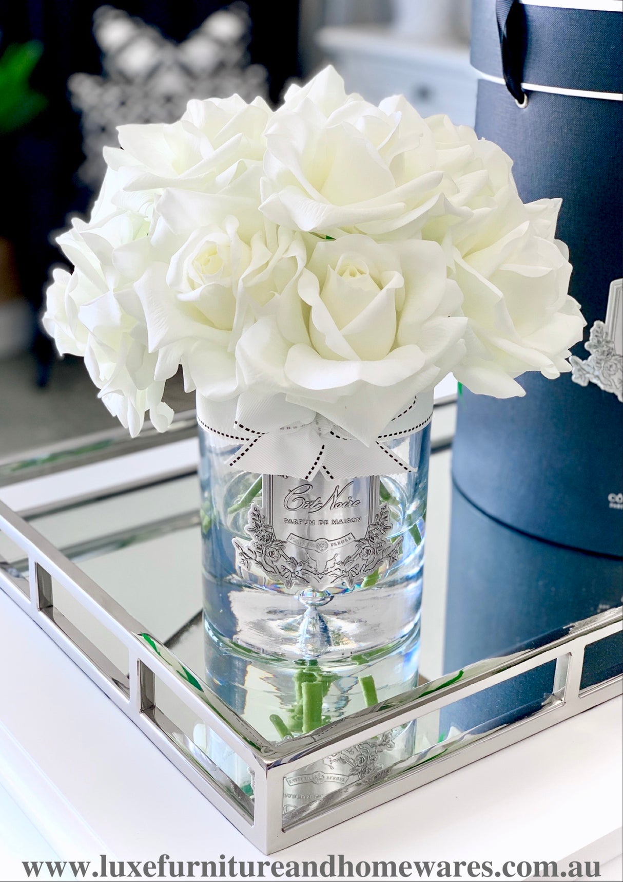 Grand Perfumed Ivory White Roses Bouquet