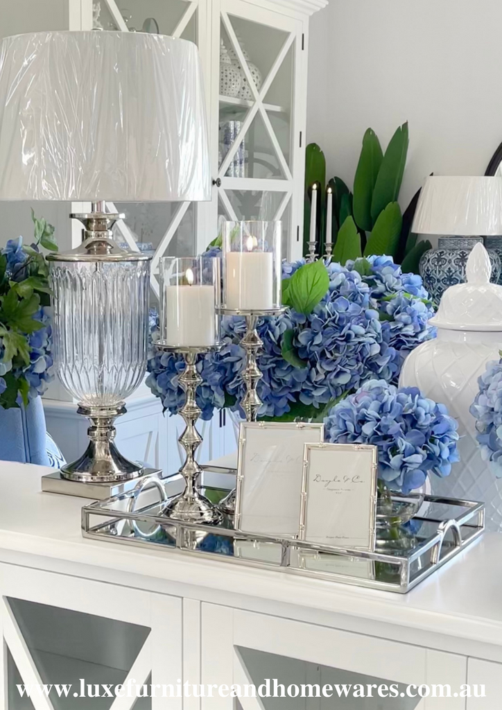 Pair Of Luxury Nickel Bamboo Candlesticks