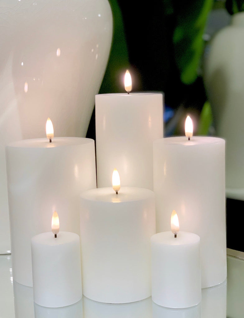 Nordic White Flameless Candle - Tall Votive