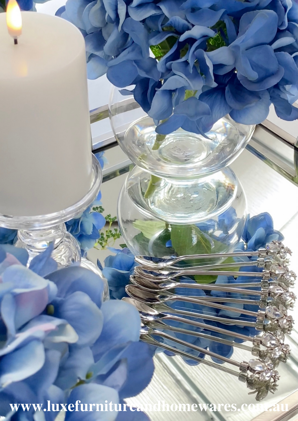 Set of Six Silver Bee Teaspoons