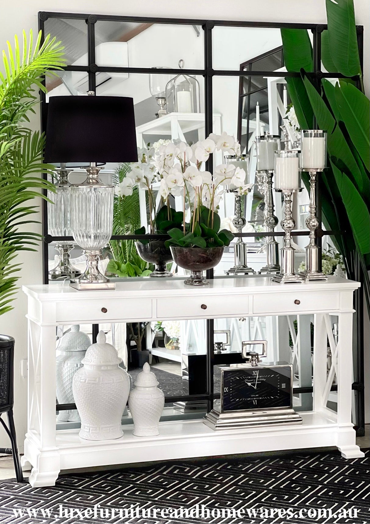 Bayview Three Drawer Console Hall Table