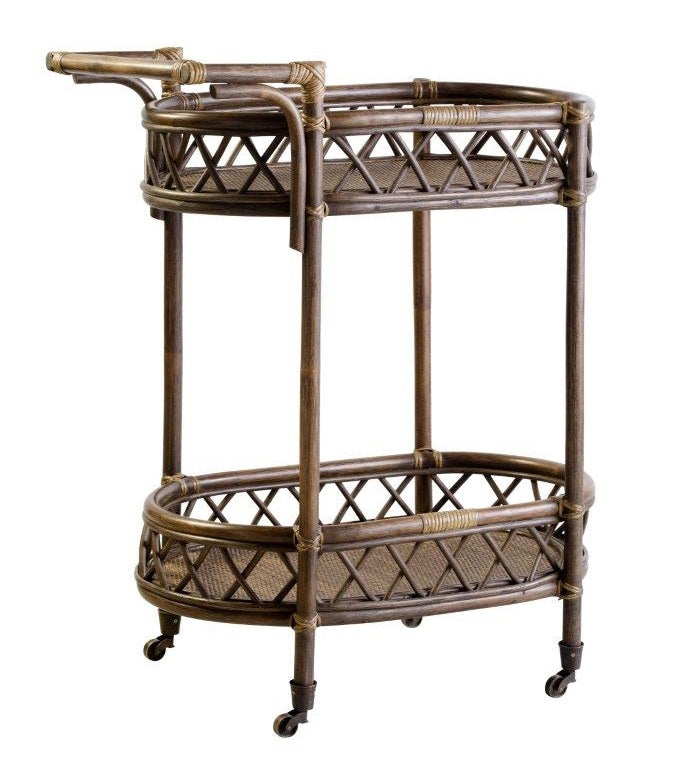 Palm Beach Rattan Bar Caddy - Three Colours Available
