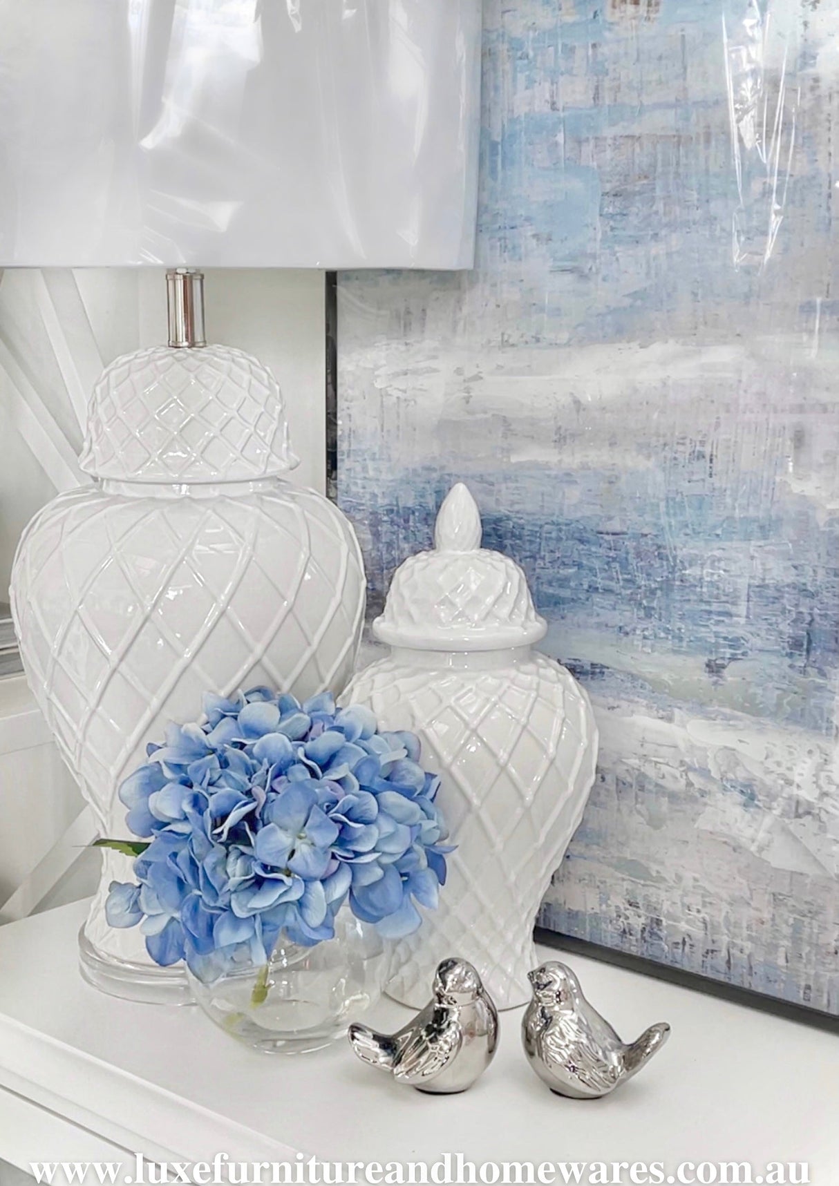 Ex Display Pair Of Silver Birds