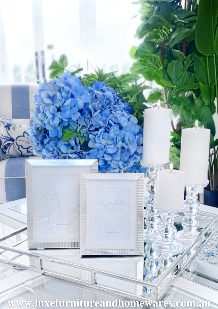 Silver Ridged Photo Frames