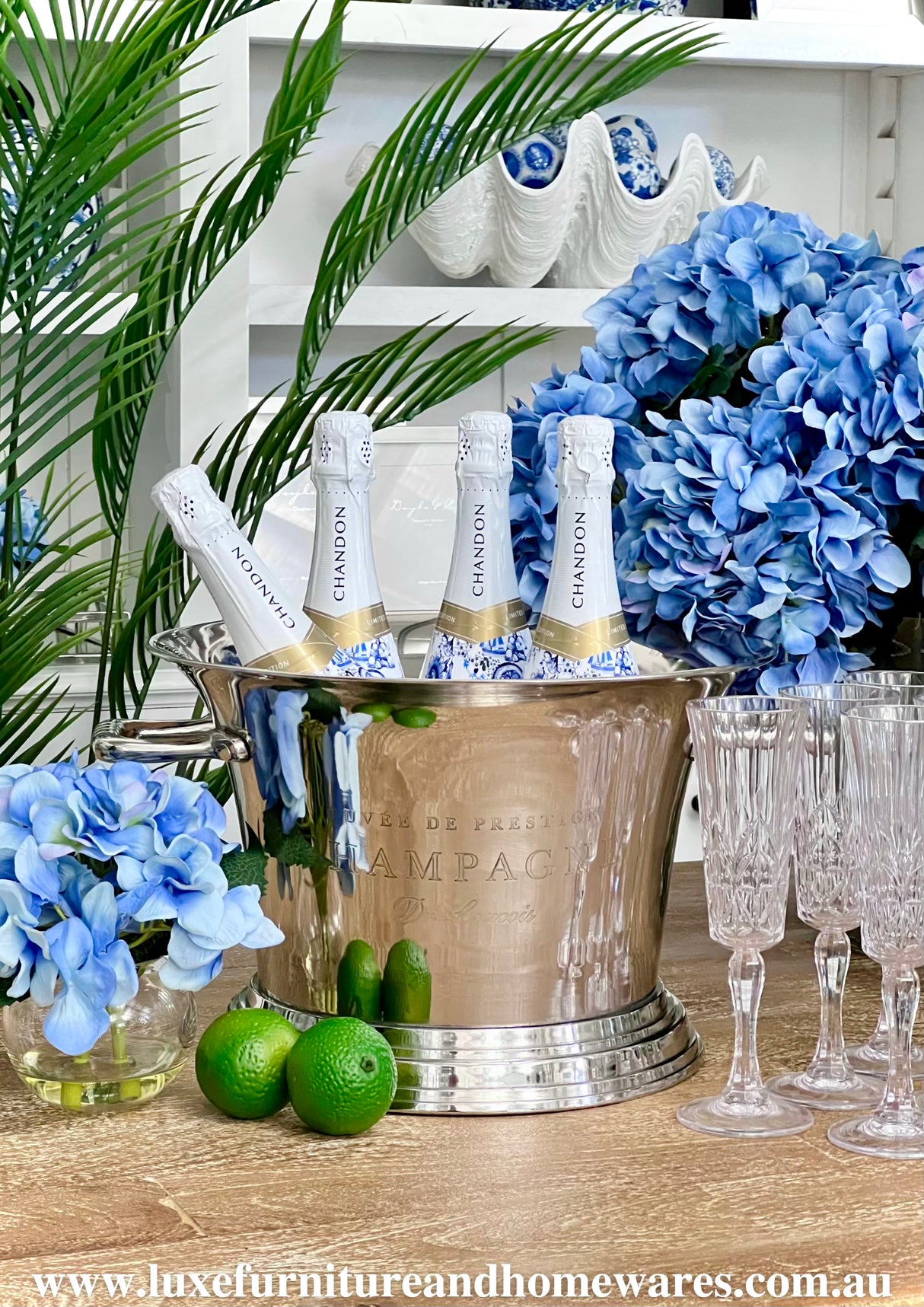 Prestige Champagne Bucket in Silver Nickel