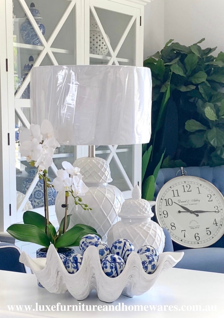 Blue & White Set of Six Imperial Decorator Balls