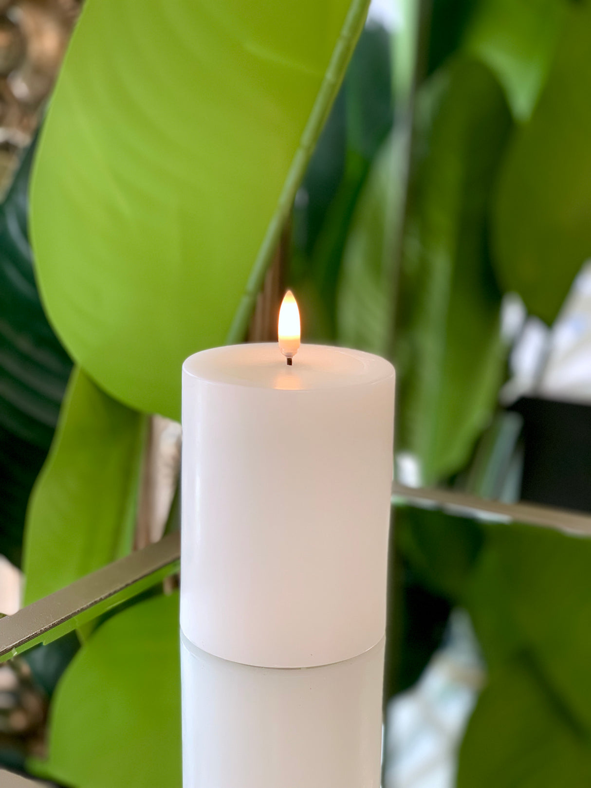 Nordic White Flameless Candle - Small