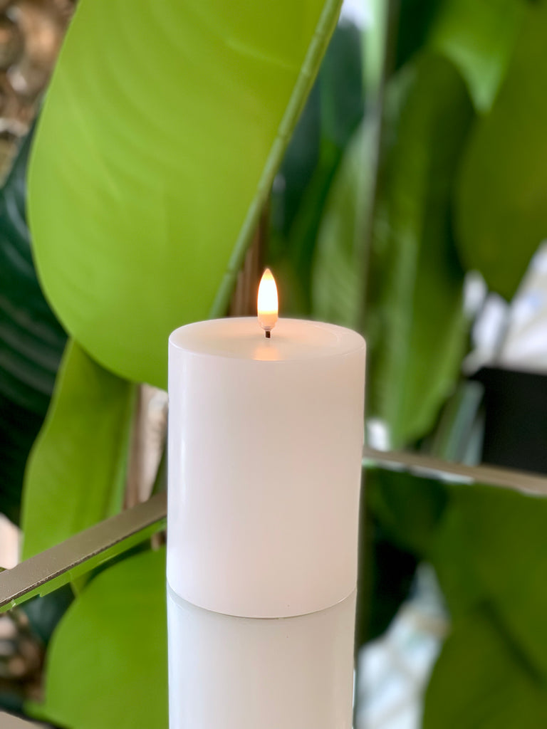 Nordic White Flameless Candle - Small