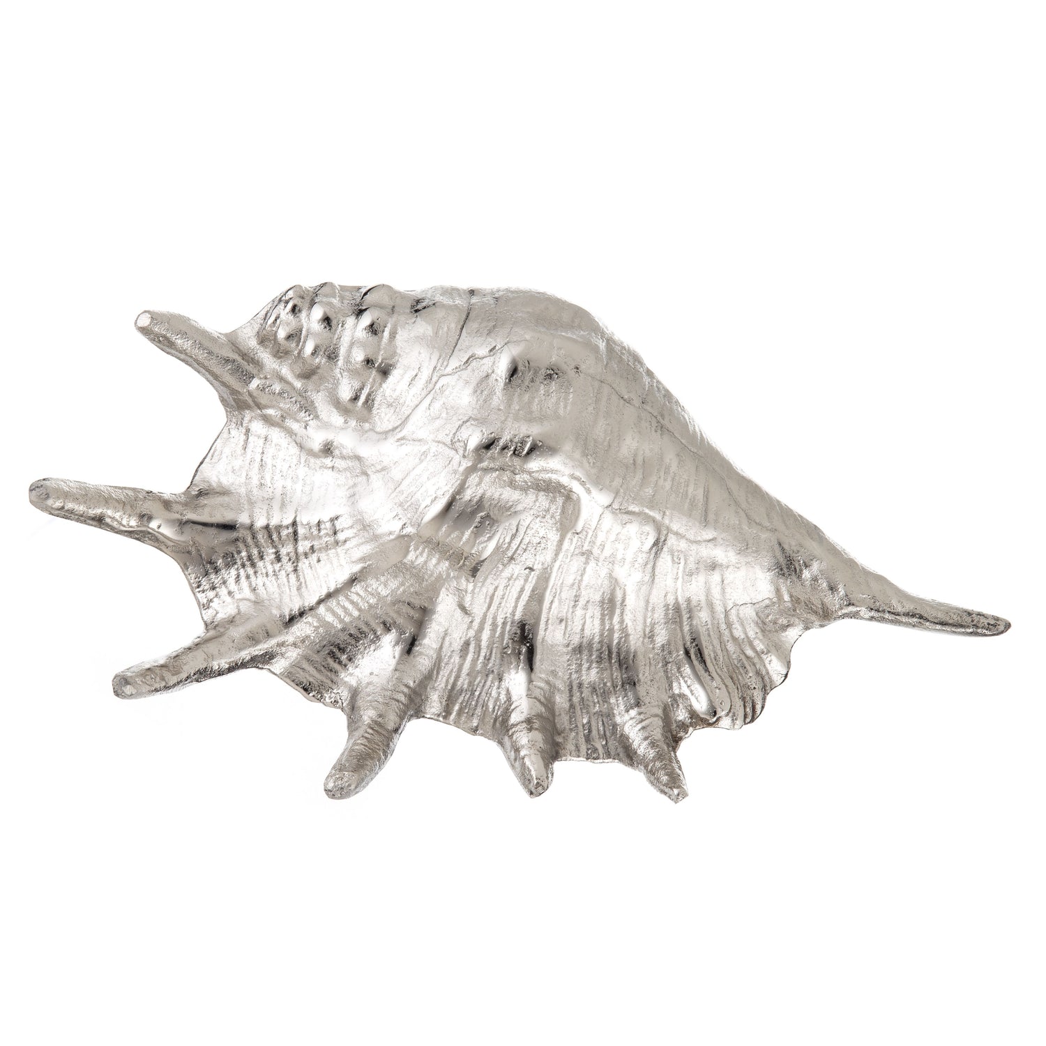 Rustic Silver Shell Ornament