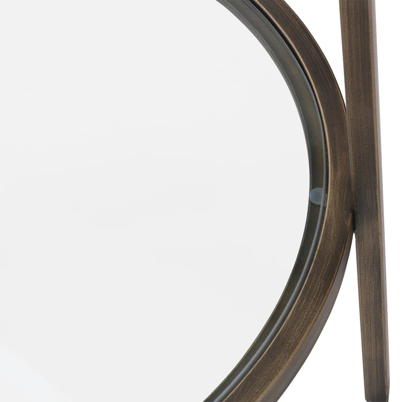 Portland Antique Brass and Glass Coffee Table