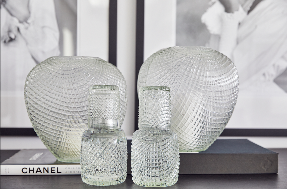 Curve Cut Water Carafe With Tumbler