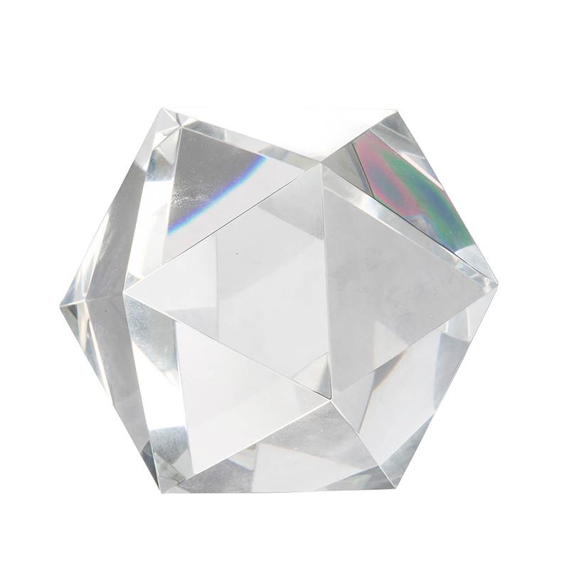 Triangle Crystal Cut Ornament
