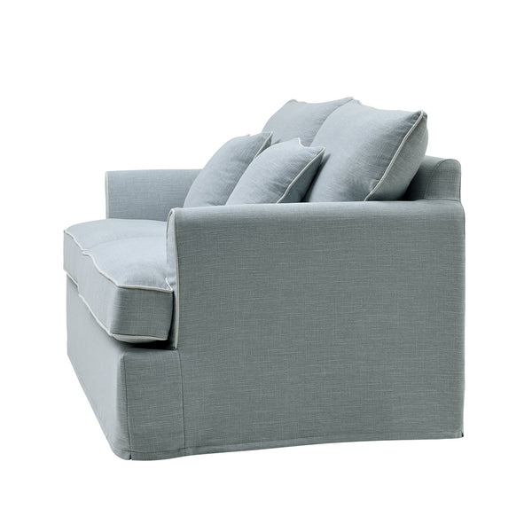Pale Blue 2.5 Seater Sofa with Piping