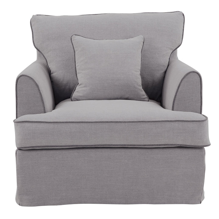Pale Grey 1.5 Seater Armchair