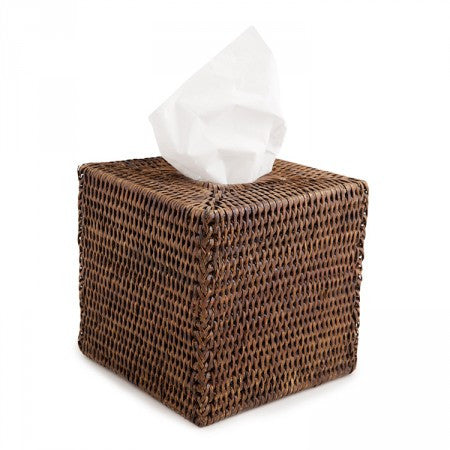 Rattan Square Tissue Box Cover