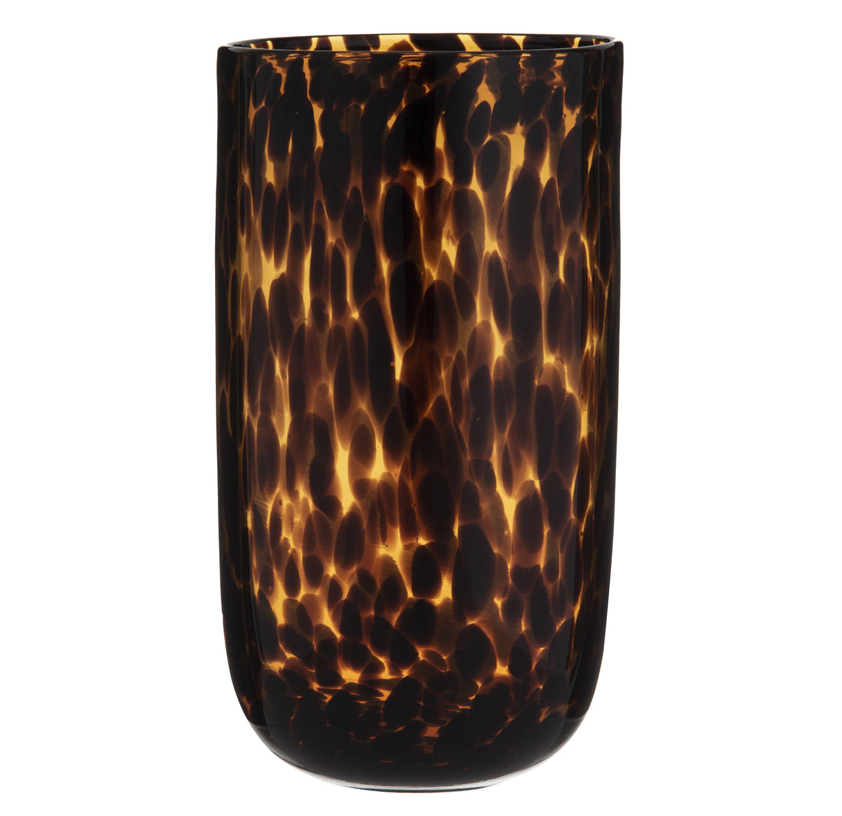 Large Amber Glass Vase