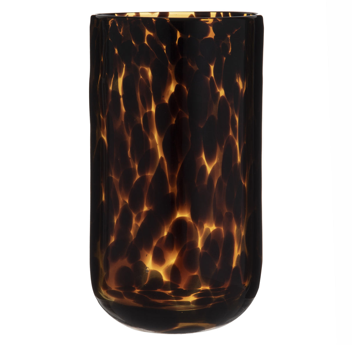 Small Amber Glass Vase