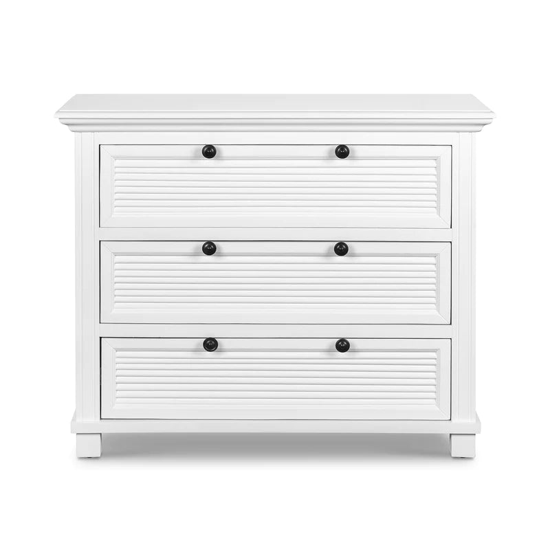 Long Island Three Drawer Dresser in White