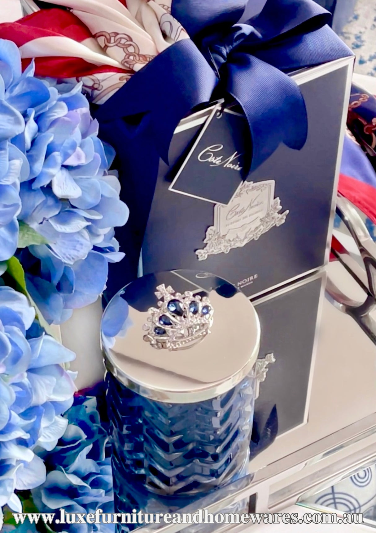 Limited Edition Navy Crown Candle