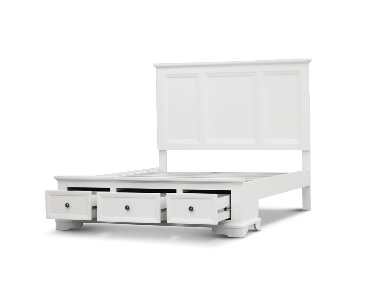 Ex-Display Bayview White Queen Size Bed Frame