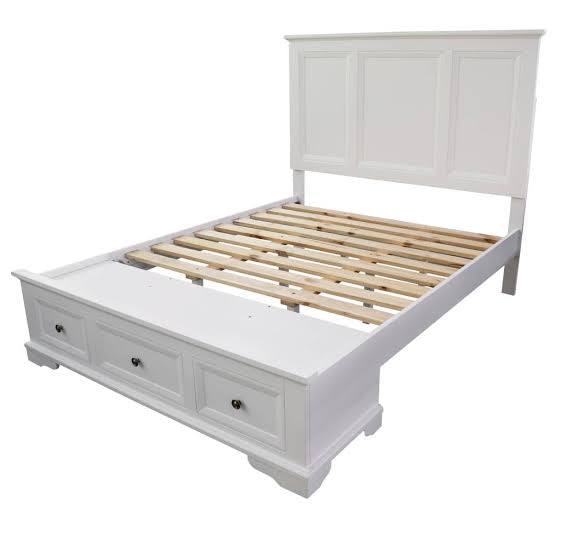 Ex-Display Bayview White Queen Size Bed Frame