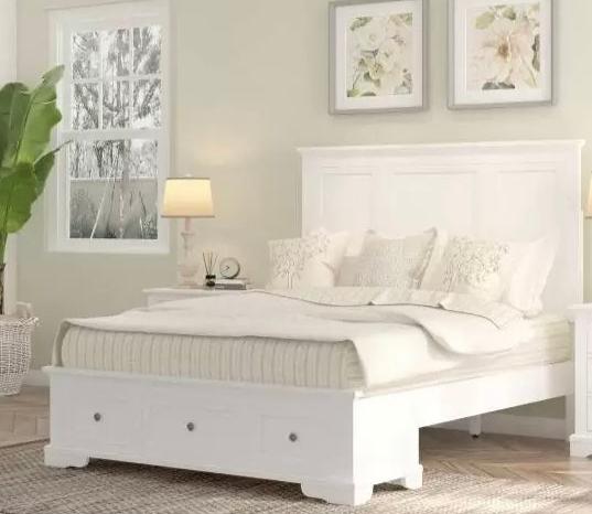 Ex-Display Bayview White Queen Size Bed Frame