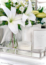Small Crystal Cut Clear Glass Candle