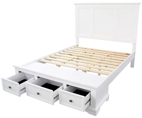 Bayview White Queen Size Bed Frame