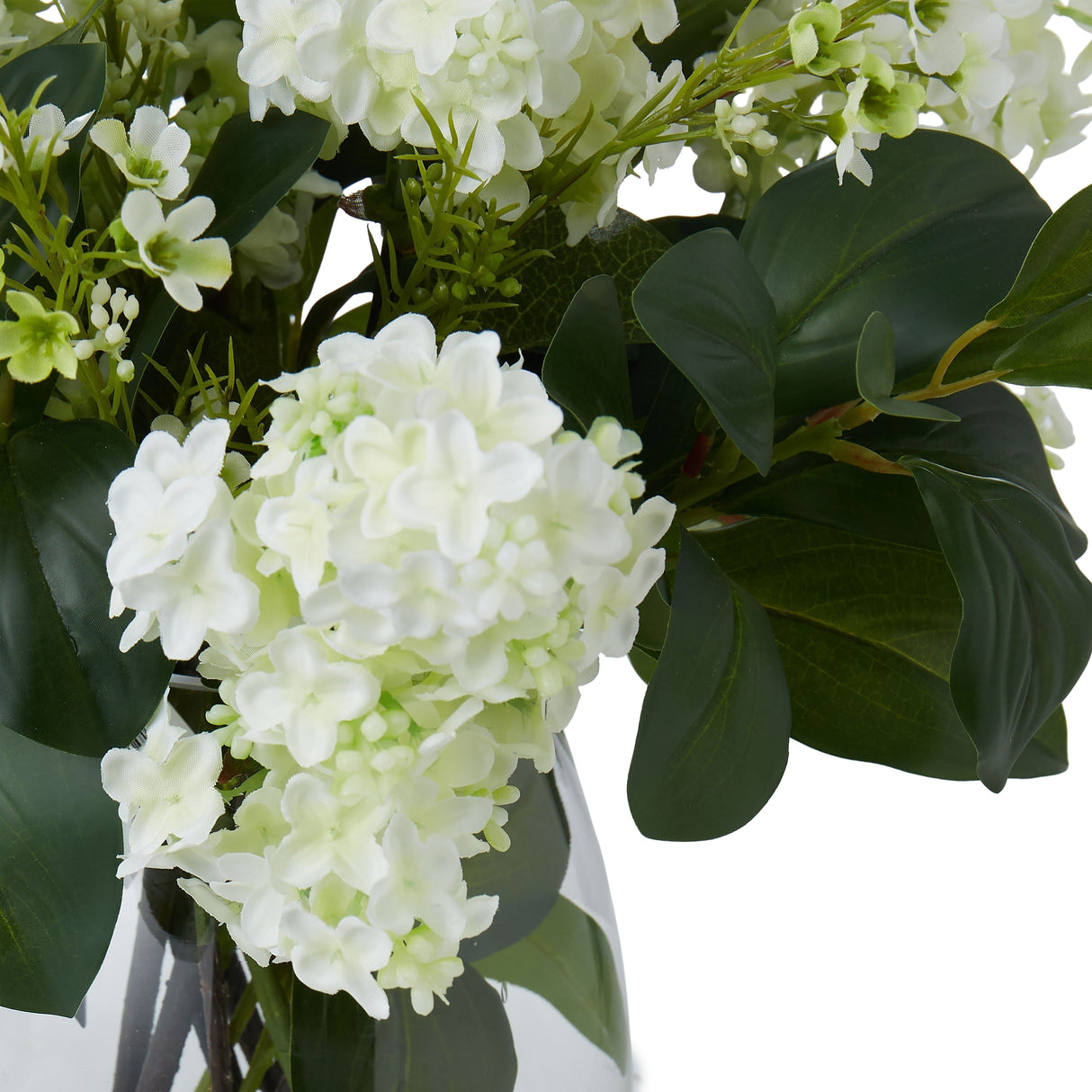 Lilac Garden Mix Arrangement in Glass Vase