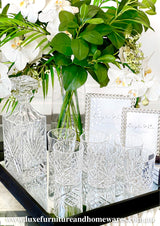 Luxury Etched Glass 7 Piece Whiskey Set
