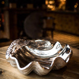 Extra Large Silver Clam Shell