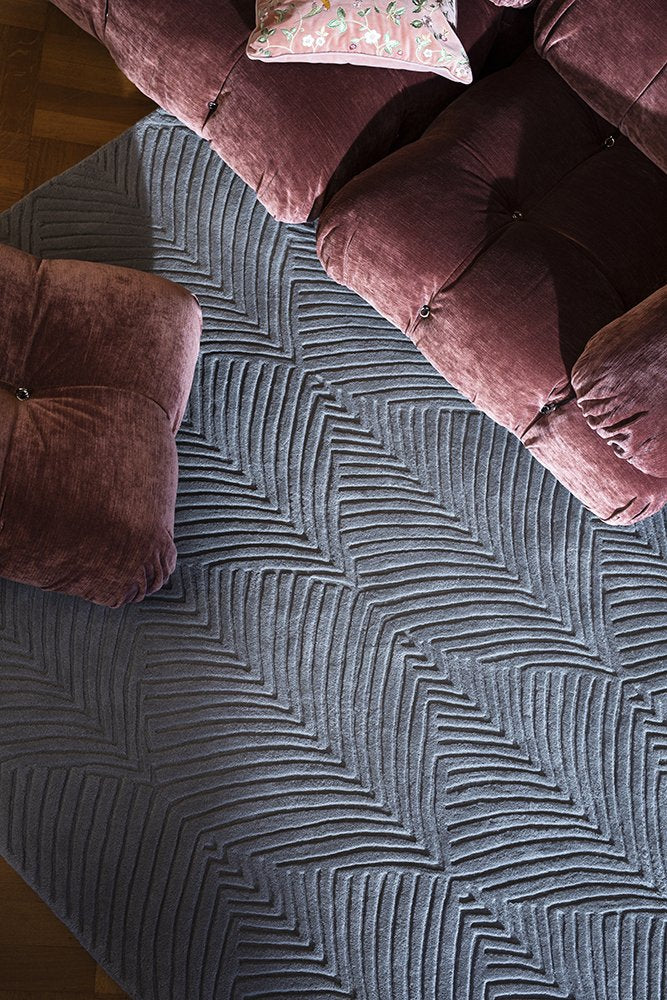 Wedgwood Folia Cool Grey Floor Rug