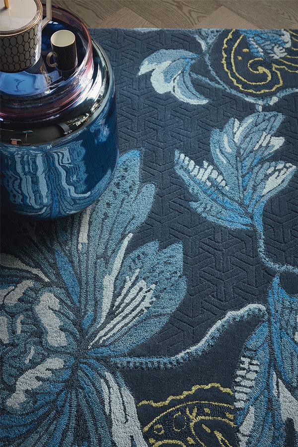 Wedgwood Fabled Floral Navy Floor Rug