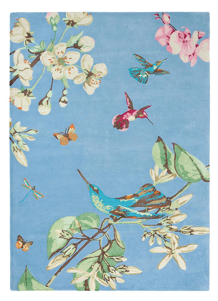 Wedgwood Hummingbird Blue Floor Rug