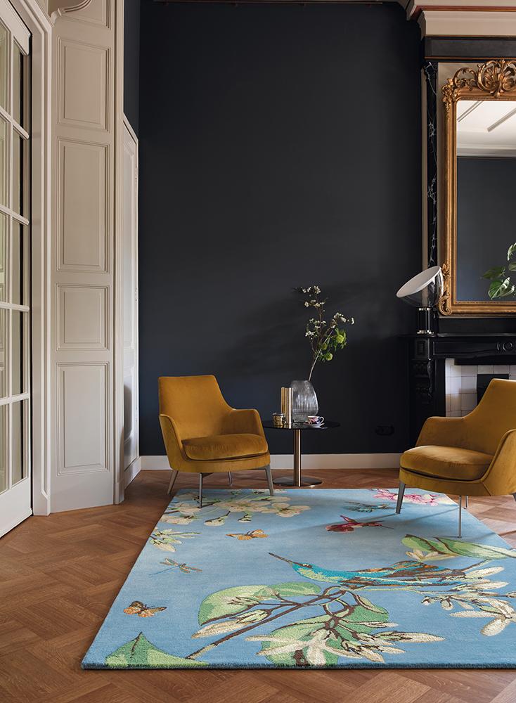 Wedgwood Hummingbird Blue Floor Rug