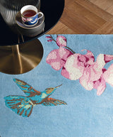 Wedgwood Hummingbird Blue Floor Rug