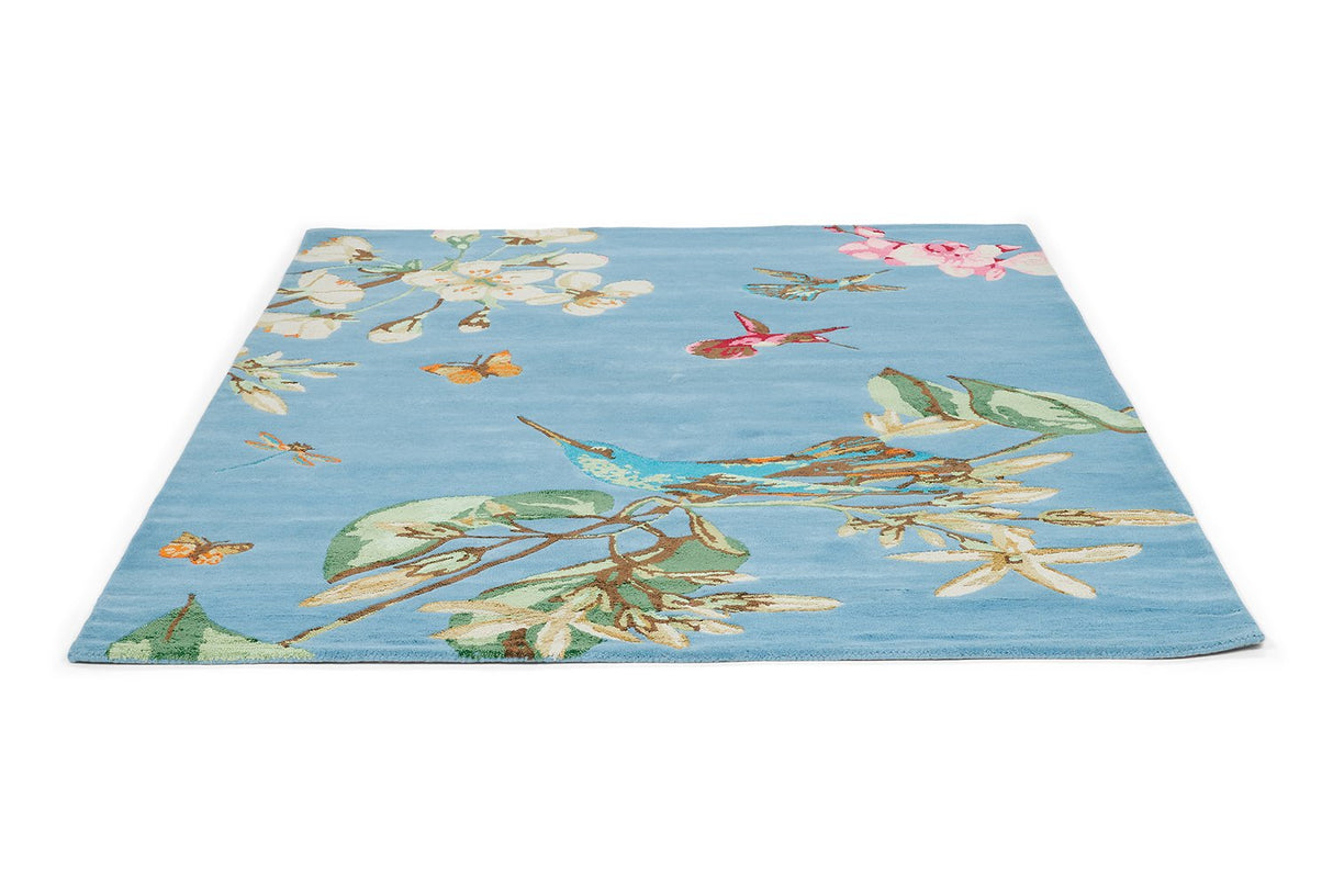 Wedgwood Hummingbird Blue Floor Rug