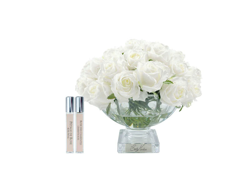 Luxury Ivory White Perfumed Rose Bud Arrangement