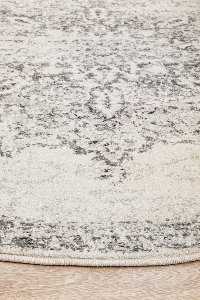 Hilton Silver Round Rug