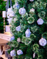 Set Of Two Blue & White Ginger Jar Christmas Ornaments