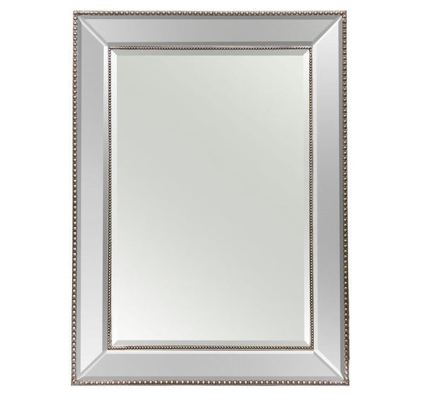 Silver Beaded Wall Mirror
