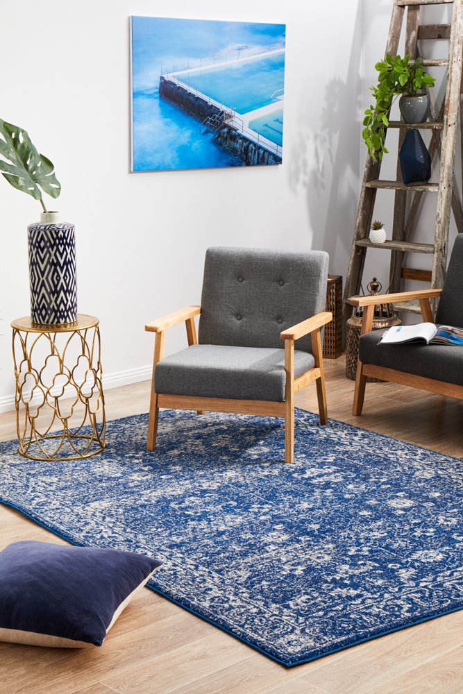 Benson Navy Floor Rug