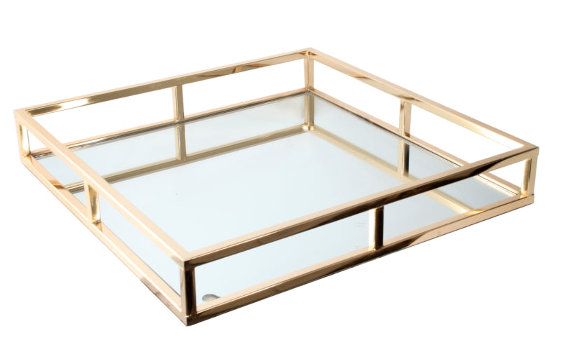 Ex-Display Brooklyn Gold Square Mirrored Tray