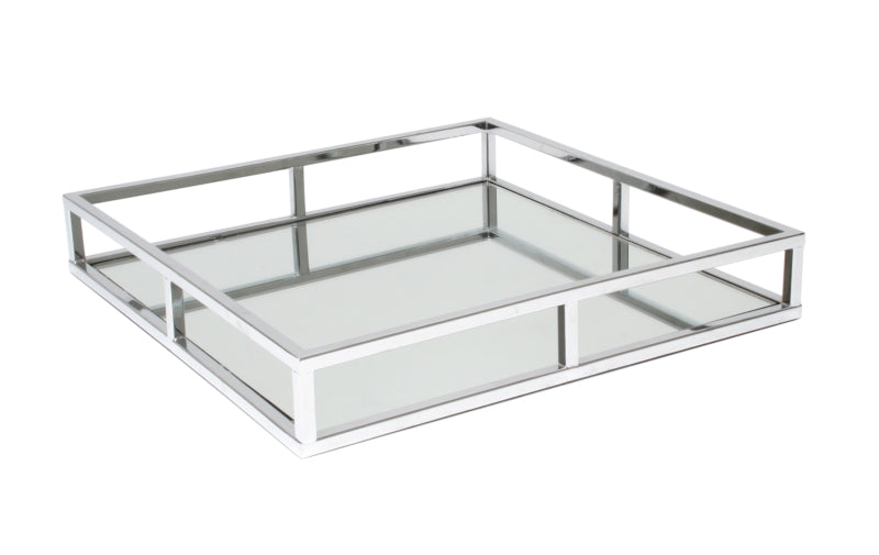 Brooklyn Silver Square Mirrored Tray