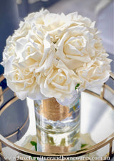 Cote Noirè Grand Ivory Roses With Gold Badge - SECONDS