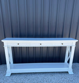 Ex-Display White Bayview Three Drawer Console Hall Table