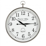 Luxury Wall Clock With White Face In Large - SECONDS